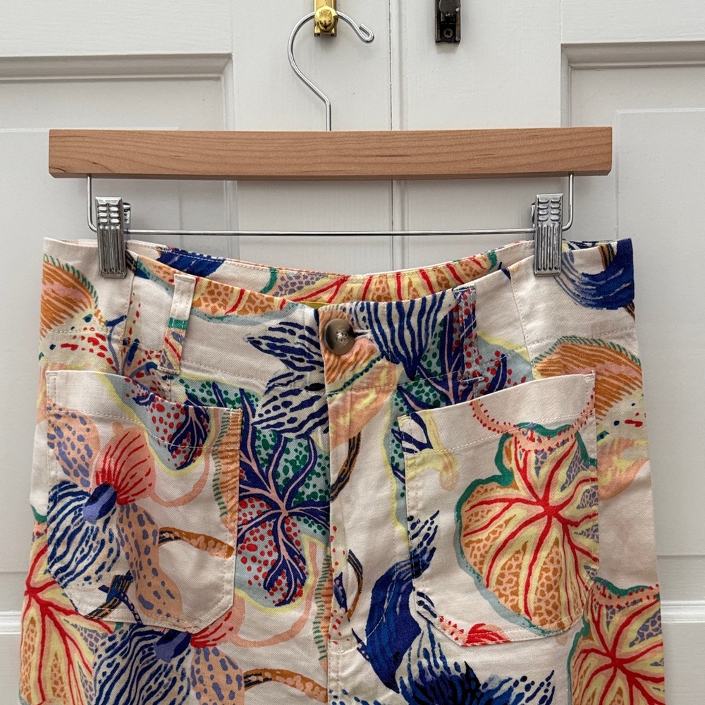 Mauve Floral Ankle Pants - Multicolor - Picture 2 of 10